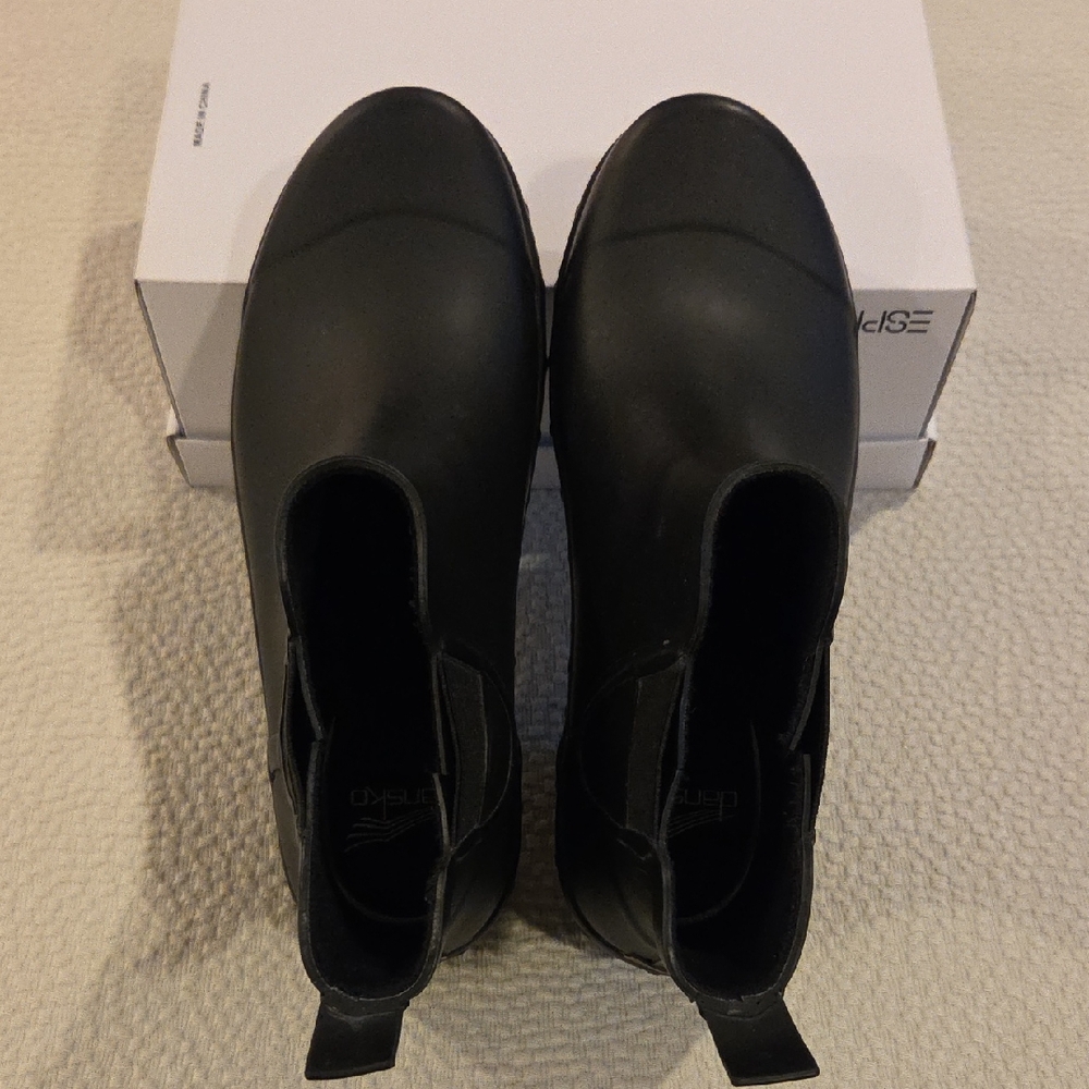 Dansko Black Footwear with Gold Accent
